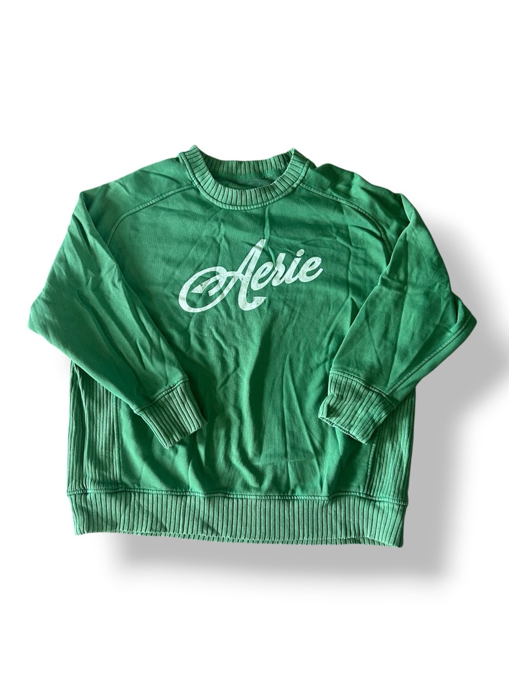 [aerie] Green Crewneck Pullover Sweatshirt